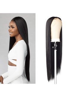 Sensationnel Sensationnel Butta lace front wigs - human hair blend straight 32inch extra wide 5 inch part preplucked hairline HD lace - Butta HHM straight 32 inch (2 DARKBROWN)  - Image 4