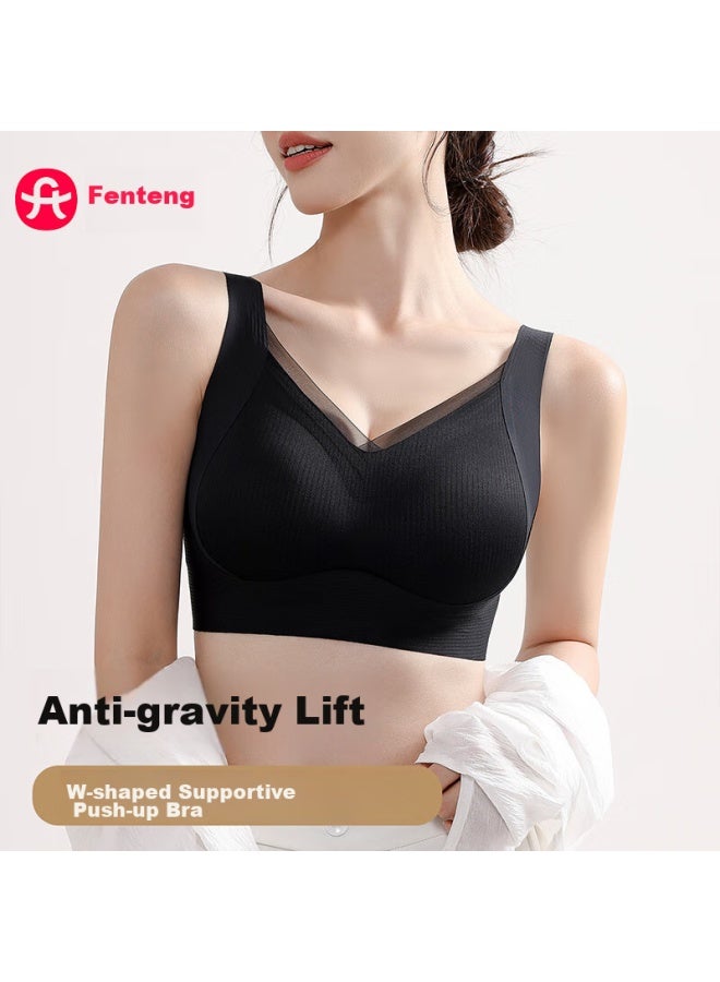Fenton Fenteng Women's Anti-gravity Lifting Seamless Naked Feel Push-up Bra, Side Support, Anti-sagging, Beautiful Back Vest-style Bra - Image 2
