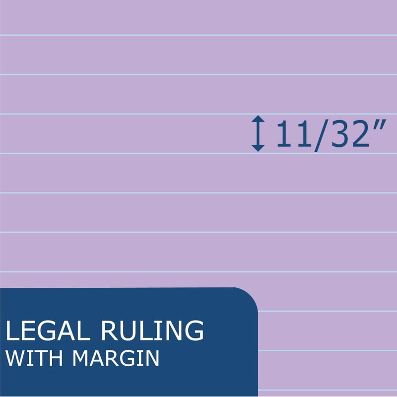 ROARING SPRING Enviroshades Recycled Colored Legal Pads, Orchid, 3 Pack, 8.5" x 11", Legal Ruled, 50 Sheets Per Pad, 15 lb Perforated Paper, Made in USA - Image 3