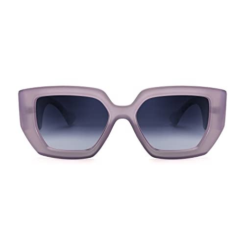 FEISEDY Oversized Square Sunglasses for Women Men Thick Frame Shades B4074 - Image 3