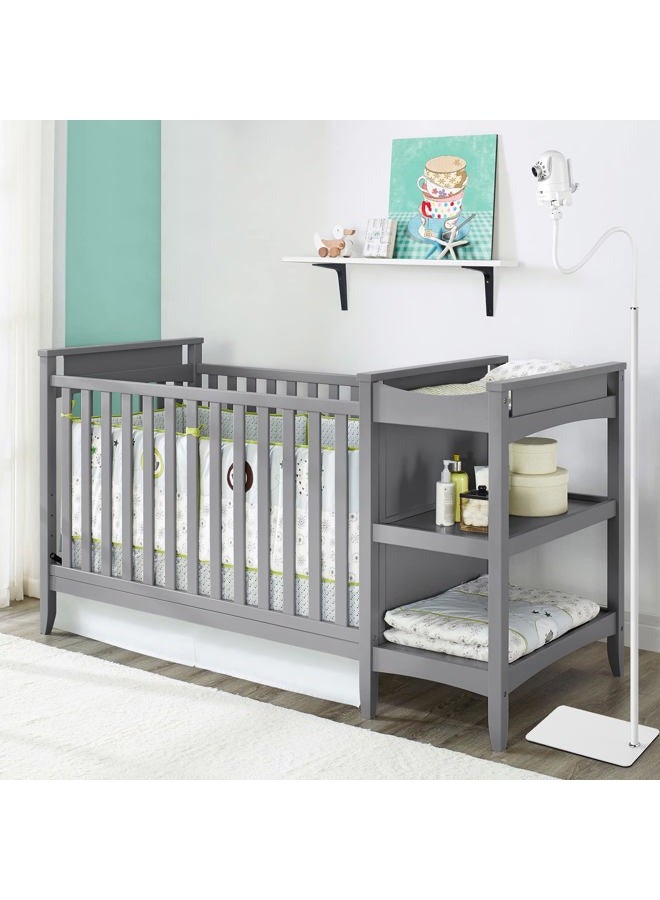 iTODOS Baby Monitor Floor Stand Holder Mount Compatible with Infant Optics DXR-8 Pro,Nanit Pro & Flex Stand,VTech VM819/VM901,HelloBaby HB6550/6560,Owlet,Momcozy,eufy,Motorola and 1/4 Threaded Camera - Image 4