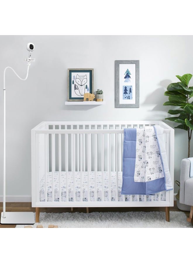 iTODOS Baby Monitor Floor Stand Holder Mount Compatible with Infant Optics DXR-8 Pro,Nanit Pro & Flex Stand,VTech VM819/VM901,HelloBaby HB6550/6560,Owlet,Momcozy,eufy,Motorola and 1/4 Threaded Camera - Image 2