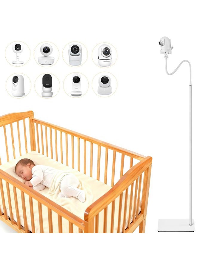 iTODOS Baby Monitor Floor Stand Holder Mount Compatible with Infant Optics DXR-8 Pro,Nanit Pro & Flex Stand,VTech VM819/VM901,HelloBaby HB6550/6560,Owlet,Momcozy,eufy,Motorola and 1/4 Threaded Camera - Image 1