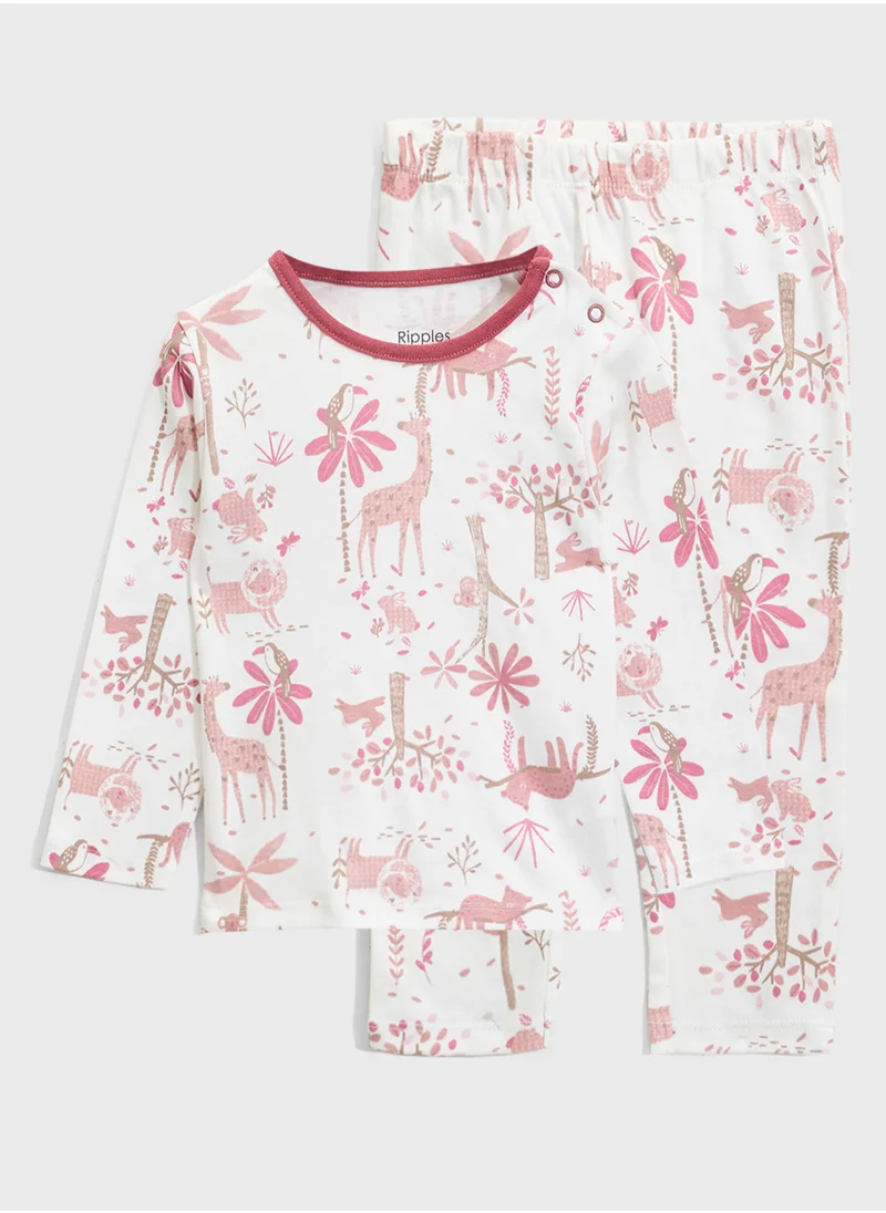 Ripples Girls Nightwear Set