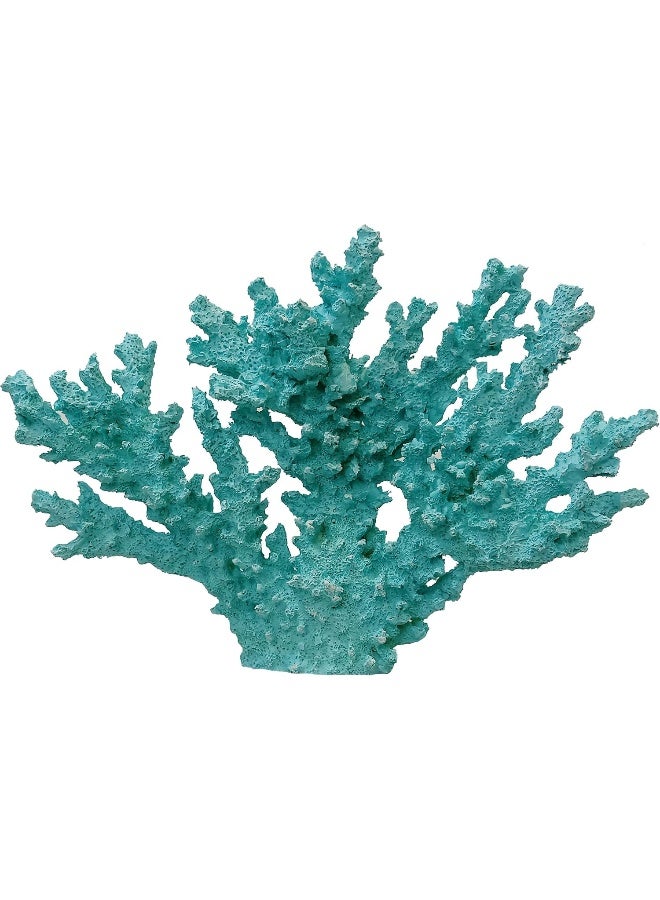 YINZUO YINZUO Decorative Coral Reef Figurines Faux Coral Sculptures in White, Blue, and Teal Coastal Ocean Theme Table Decor for Living Room, Bathroom  - Image 1
