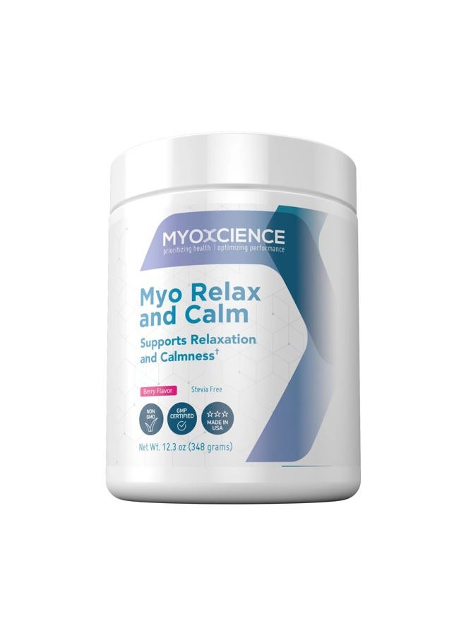 MYOXCIENCE Myo Relax & Calm | Myo-Inositol, L-Theanine, Taurine, Magnesium & GABA | Supports Sleep, Neurotransmitter & Hormone Support (Berry) - Image 1