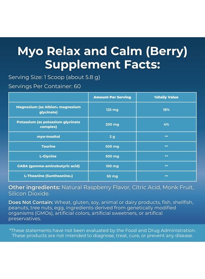 MYOXCIENCE Myo Relax & Calm | Myo-Inositol, L-Theanine, Taurine, Magnesium & GABA | Supports Sleep, Neurotransmitter & Hormone Support (Berry) - Image 2