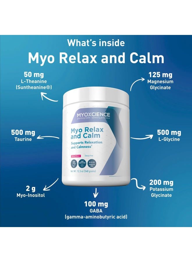 MYOXCIENCE Myo Relax & Calm | Myo-Inositol, L-Theanine, Taurine, Magnesium & GABA | Supports Sleep, Neurotransmitter & Hormone Support (Berry) - Image 4