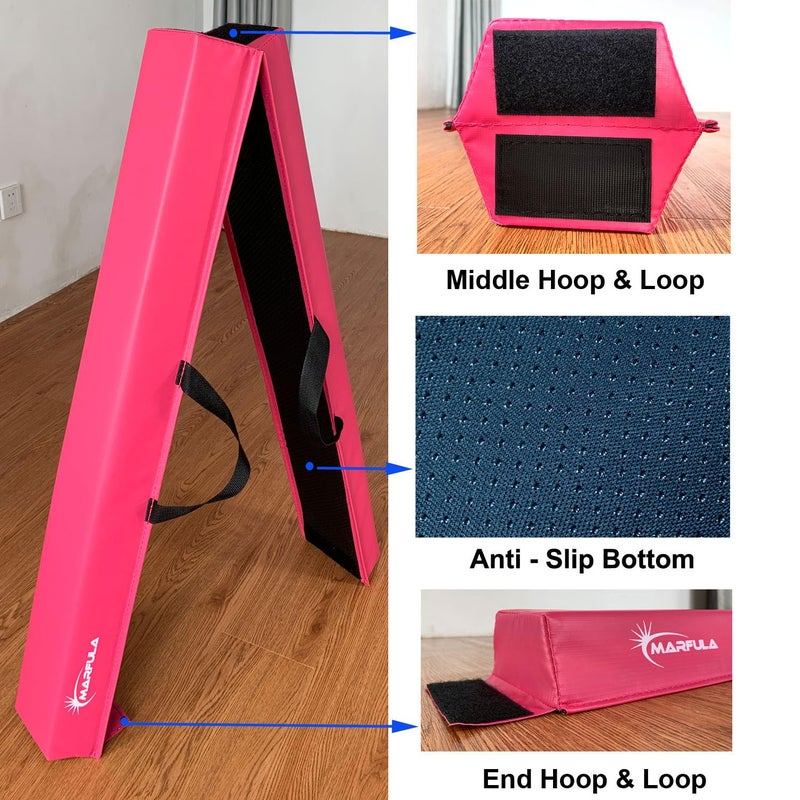 MARFULA 6 FT / 8 FT / 9 FT / 10 FT Balance Beam Folding Floor Gymnastics Equipment for Kids, Non Slip Base, Gymnastics Beam for Training Home Gym Use - Image 5
