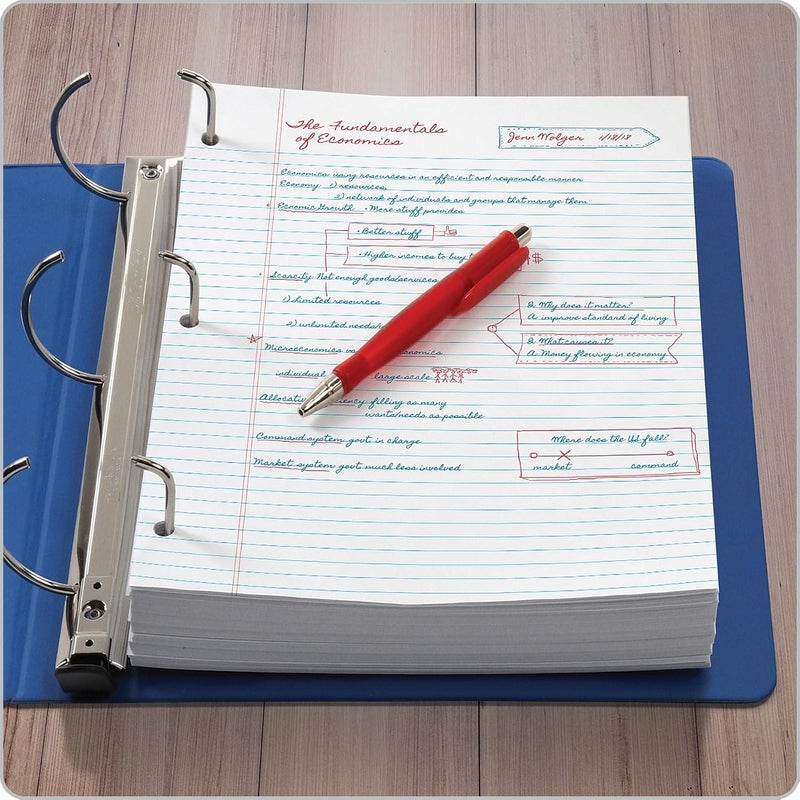 Oxford Filler Paper, 21.6 cm x 28 cm, College Rule, 3-Hole Punched, Loose-Leaf Paper for 3-Ring Binders, 500 Sheets Per Pack (62349), White - Image 3