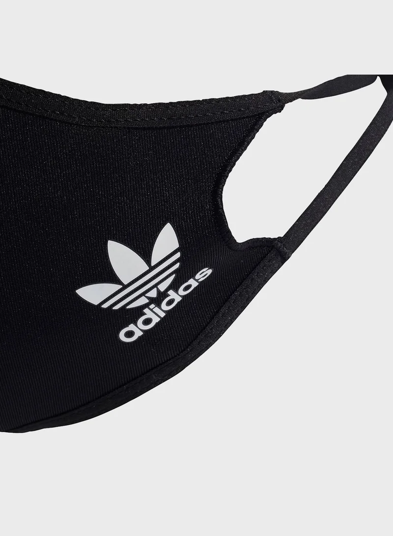 adidas Originals 3 Pack Logo Face Mask