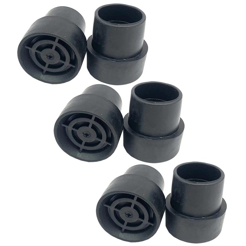 lasenersm 6 Pieces Trampoline Leg Cap Tips 1 Inch Inside Diameter Trampoline Leg Tips Trampoline Rubber Cap Tips Trampoline Leg Covers Non Slip Trampoline Foot Pad Black