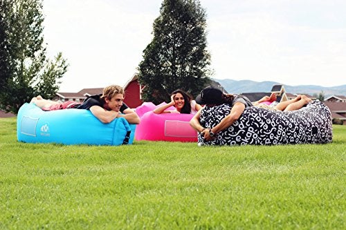 WEKAPO Inflatable Lounger Air Sofa Hammock-Portable,Water Proof& Anti-Air Leaking Design-Ideal Couch for Backyard Lakeside Beach Traveling Camping Picnics & Music Festivals (Pink) - Image 4