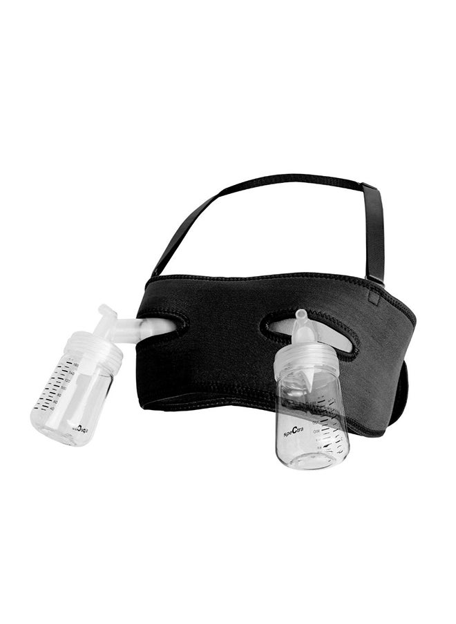Lavie - Adjustable Hands Free Pumping Bra, One Size, Cup A-DD, Black - Image 1