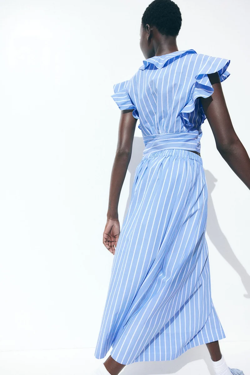 H&M  Cotton midi skirt for Women | Best Price UAE