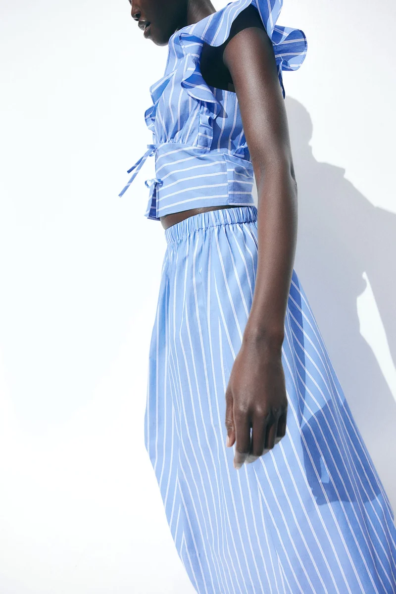 H&M  Cotton midi skirt for Women | Best Price UAE