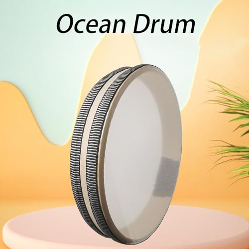 Bstinay Natural Color 10" Wave Bead Ocean Drum Musical Instrument Percussion - Image 2