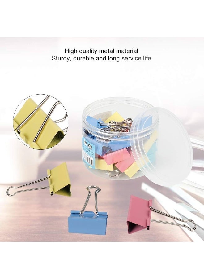 Feel Home 25mm Colored Paper Clip Box - 48 Pieces, Desk Interlocking Clips, Long-Tail Metal Clips, Large Metal File Clips, Multi-Color Paper Organizer for Papers, Bills, and Documents by Feel Home - Image 2