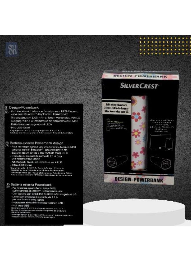 Silver Crest Design Power bank – 3000mAh Capacity - Image 2