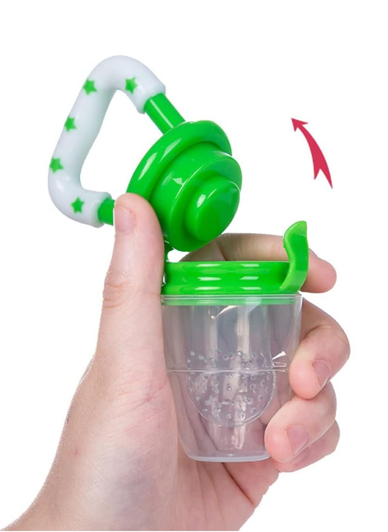 ECVV 2PCS Baby Fruit Food Feeder Pacifier Silicone Nipple Teething Vegetables Feeder Food Teether for Babies Toddlers Infants Kids  - Image 2