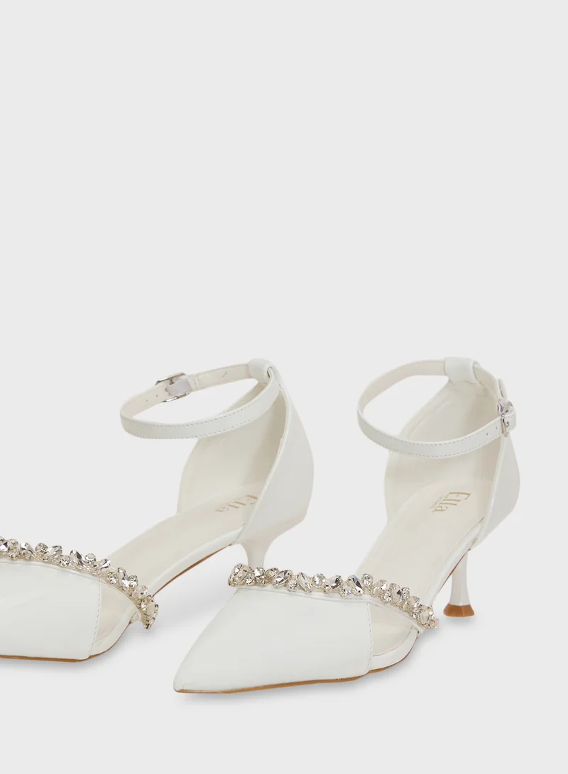 ELLA Diamante Heeled Pump