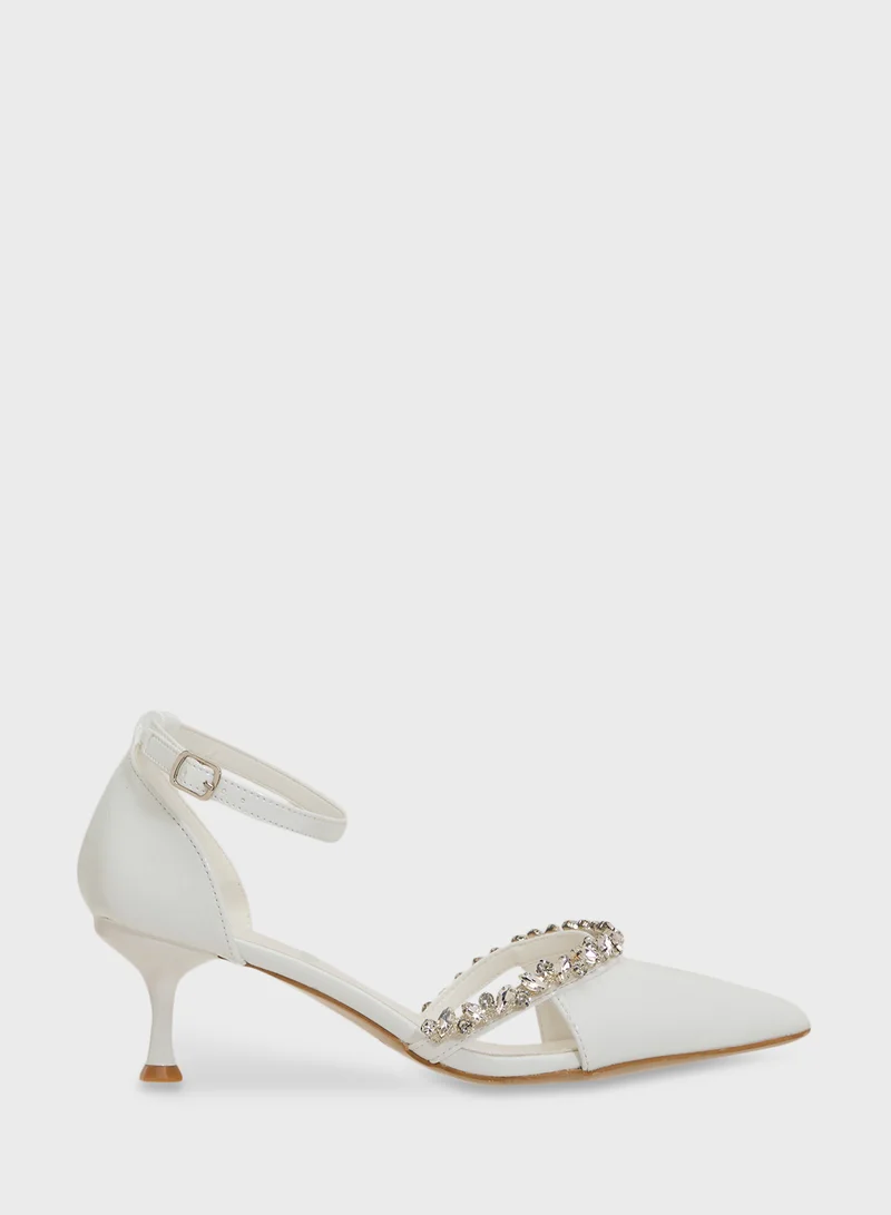 ELLA Diamante Heeled Pump