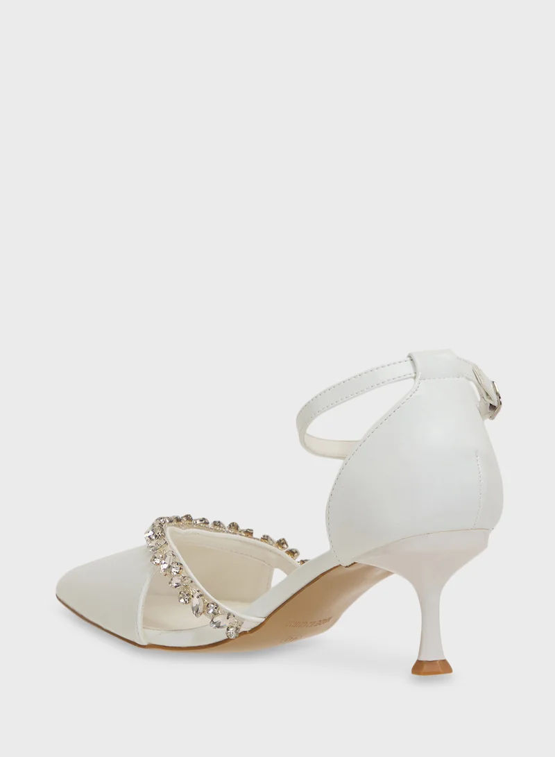 ELLA Diamante Heeled Pump