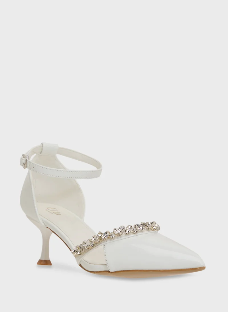 ELLA Diamante Heeled Pump