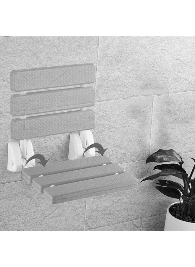 erorex Folding Wall Stool Bathroom Shower Stool Folding Chair Aisle Chair Wall Mounted Elderly Anti Slip Shower Chair Shower Seat Stool In Yellow Max. 170Kg  - Image 5