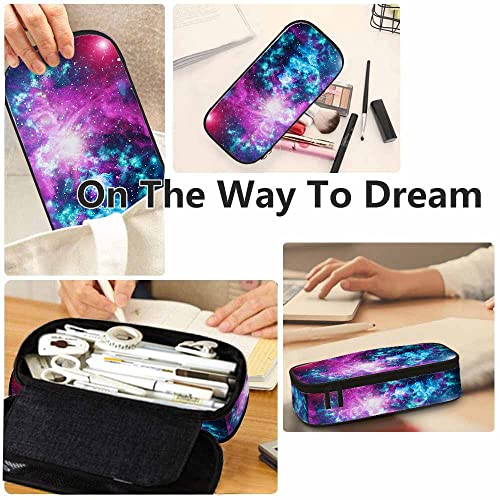 Yekiua Galaxies Space Pen Bag Universe Black Holes Elements Large Pencil Case Big Capacity Pencil Pouch Pencil Holder - Image 5
