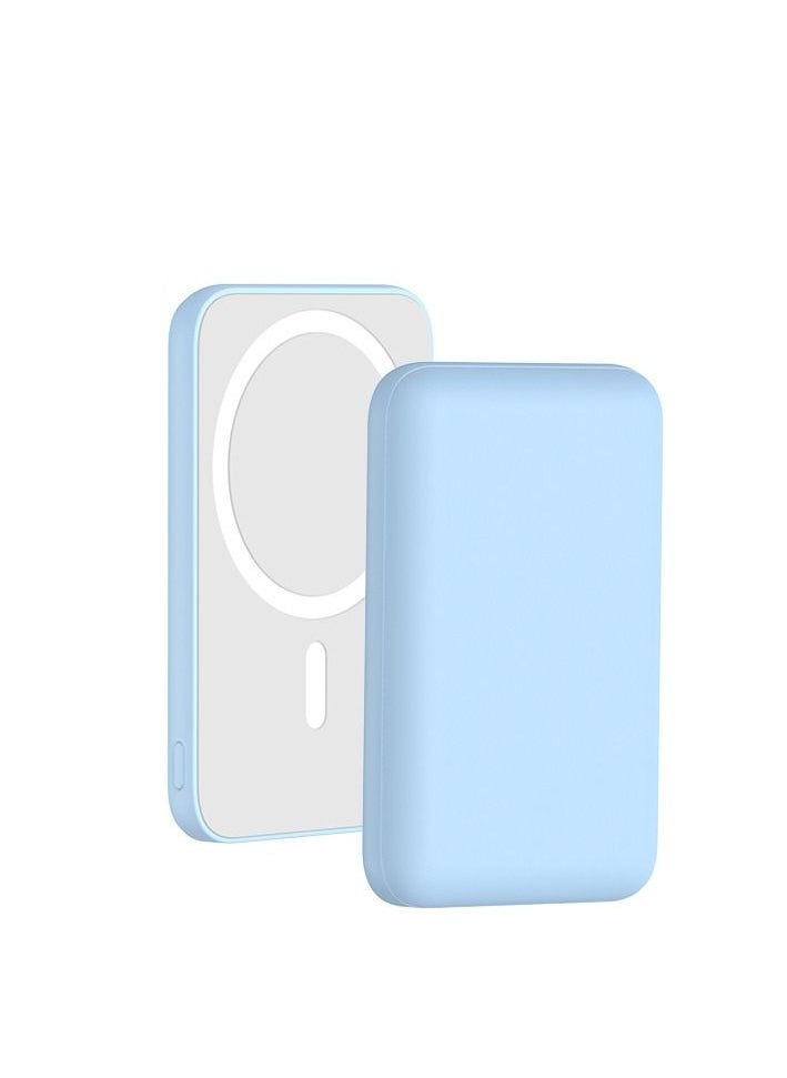 GULFLINK - Fast Magnetic Portable Power Bank Charger for Apple iPhone 12/13/14/15 series 5000 mah Blue - Image 1