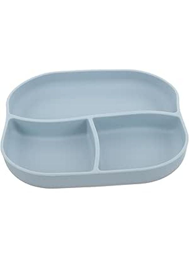 Silicone Divided Plate With Suction Cup Separate Compartments Flexible Non Slip Feeding Plate For Elderly And Patients - Image 1