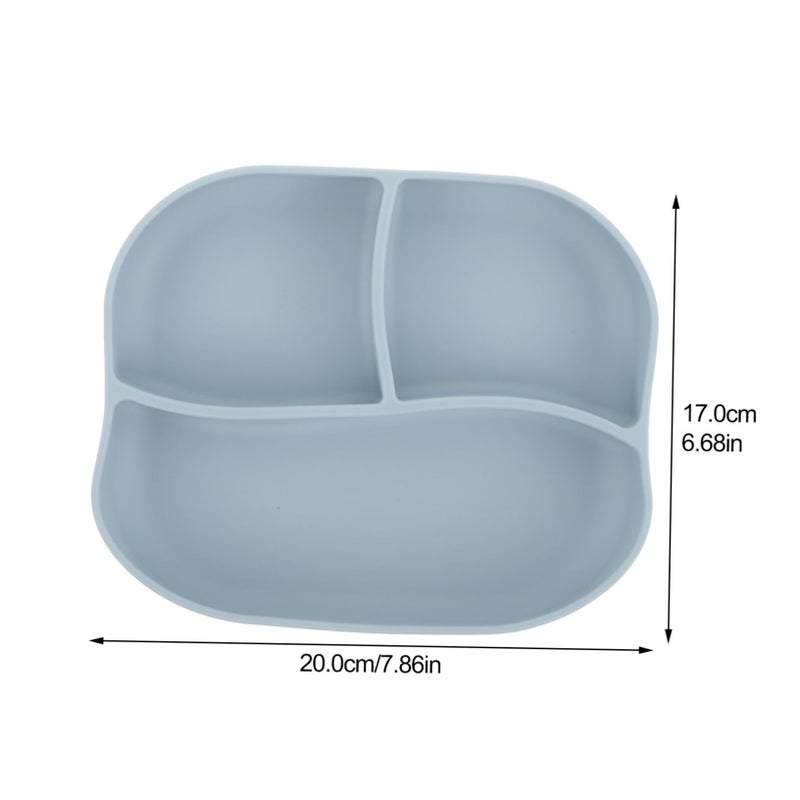Silicone Divided Plate With Suction Cup Separate Compartments Flexible Non Slip Feeding Plate For Elderly And Patients - Image 3