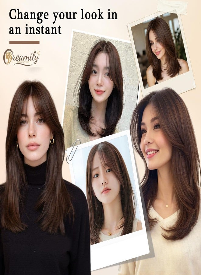 Creamily Synthetic Short Bob Wigs for Women Full Head,Brown Hair Wig for Woman Natural Looking Women Wigs for Diwali/Daily/Party (Chestnut Brown,16 Inch) - Image 3