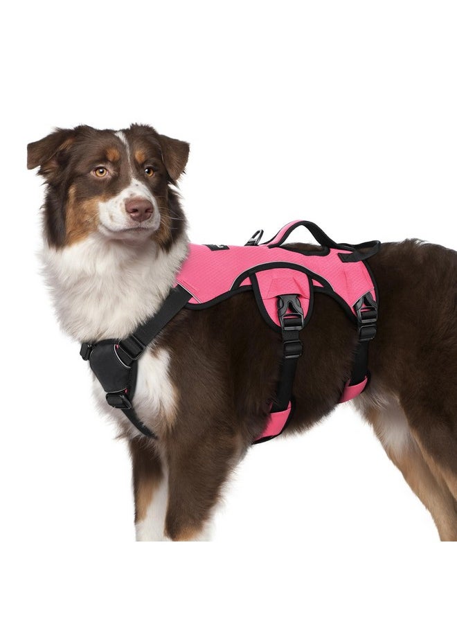 rabbitgoo Escape Proof Dog Harness, Soft Padded Full Body Pet Harness, Reflective Adjustable No Pull Vest with Lift Handle and Leash Clip for Large Dogs Walking Hiking Training, M, Pink - pzsku/Z52A97A40F046E74DE220Z/45/_/1736426505/5279781b-bb85-4d5f-9335-dc99c3ce33da