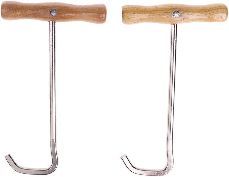 klarako 2pcs Horse Riding Boots Pulls Long Boots Hooks with Wood Handle Equestrian - Image 4