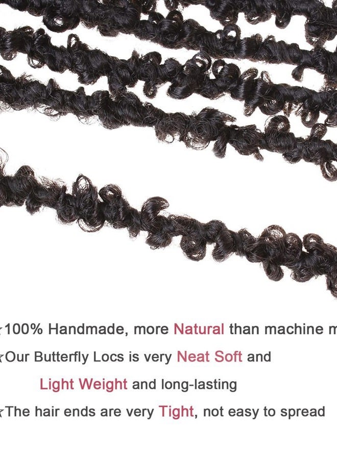 Leeven 12 بوصة ضفائر فراشة مشغولة مسبقًا قصيرة بوب ضفائر متضررة 6 عبوات ضفائر مزيفة مشغولة مسبقًا للنساء (12 بوصة، 1B#) - Image 4