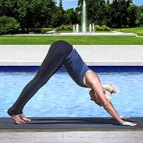 ProSourceFit قفازات اليوغا من بروسورس فيت، قفازات لليد بتصميم بدون أصابع، مقاس واحد يناسب الجميع مع قبضة للنساء والرجال، رمادي - Image 4