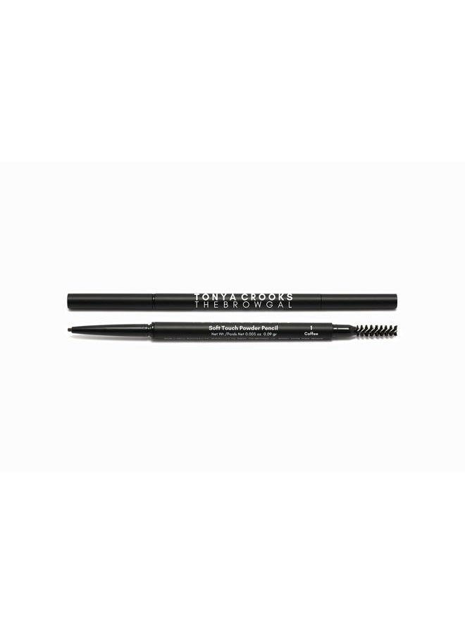 The BrowGal Soft Touch Powder Pencil, Automatic Powder Based with Built-In Brush, Incredible Gradient Effect to Your Eyebrow, Designed to Complete the Perfect Eyebrow Make Up, Coffee - Image 1