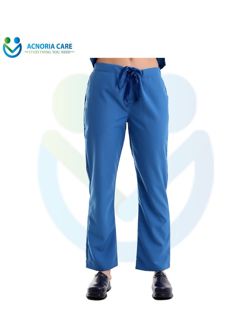 ACNORIA CARE Women's Medical Scrubs Consisting Of Two Pieces Blouse And Pants 25% Viscose 75% Polyester Blue Color - Size XXL - From Acnoria Care - Image 4