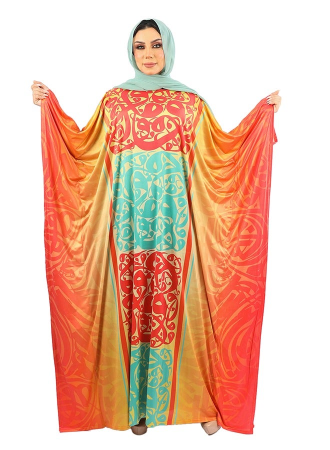 Zmurud Jersey Jalabiya- printed  - Image 2