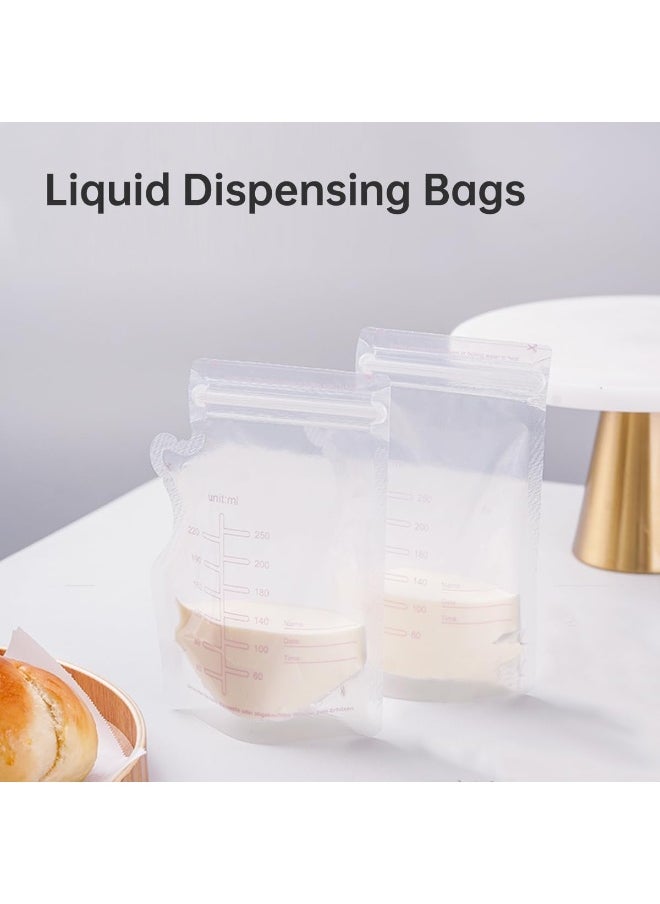 ECVV 50Pcs Breastmilk Storage Bags for Breastfeeding Doubled Sealed Breast Milk Storing Bags BPA Free Self Standing Breastmilk Bags  - Image 4