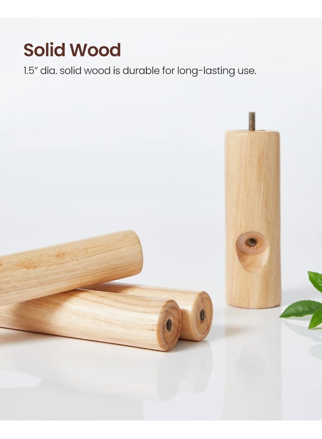 VASAGLE Standing Coat Rack, Solid Wood Coat Rack, Tree-Shaped Coat Rack with 8 Hooks, 3 Height Options, for Clothes, Hats, Bags, for Living Room, Bedroom, Home Office, Black - Image 5