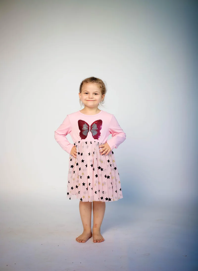 D'Daniela D' Daniela - Butterfly and Stars Dress - Pink