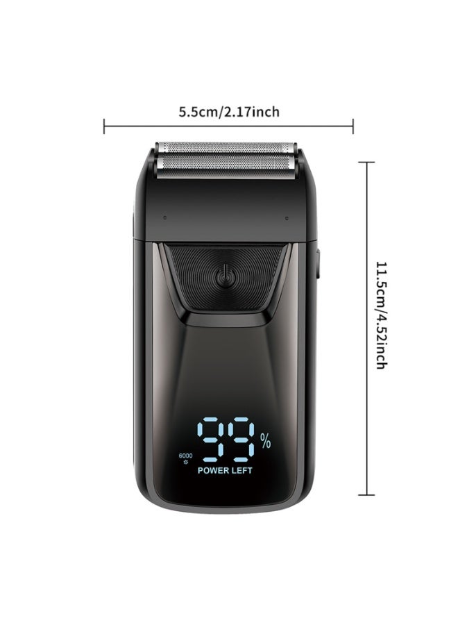 بابونا ماكينة حلاقة رجالية، ماكينة حلاقة كهربائية لاسلكية، ماكينة حلاقة للصلع، ماكينة قص الشعر، ماكينة حلاقة للرجال (أسود) - Image 2