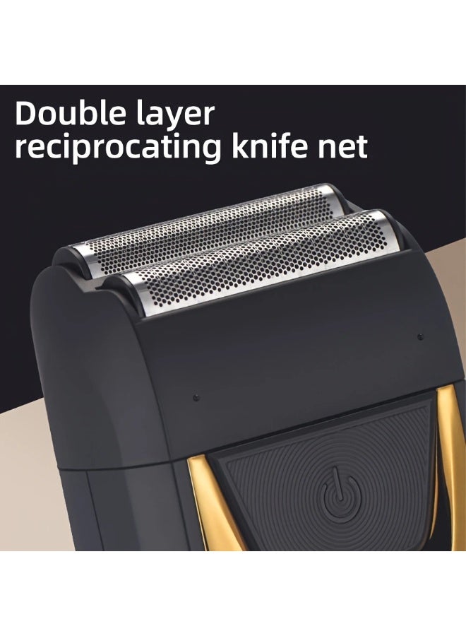 بابونا ماكينة حلاقة رجالية، ماكينة حلاقة كهربائية لاسلكية، ماكينة حلاقة للصلع، ماكينة قص الشعر، ماكينة حلاقة للرجال (أسود) - Image 4