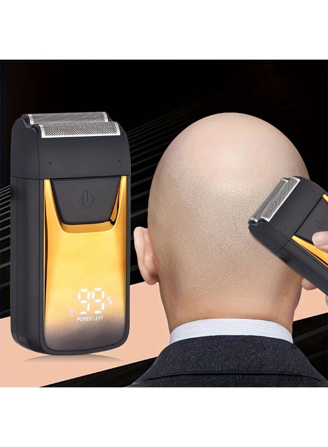 بابونا ماكينة حلاقة رجالية، ماكينة حلاقة كهربائية لاسلكية، ماكينة حلاقة للصلع، ماكينة قص الشعر، ماكينة حلاقة للرجال (أسود) - Image 3