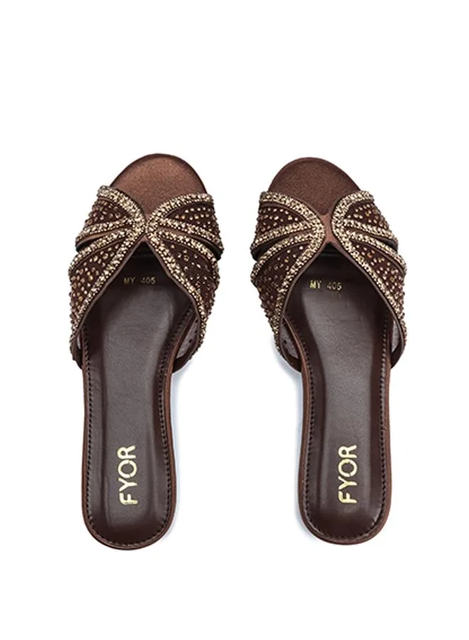 FYOR  Stylish Midnight Starburst Satin Slide MY 405 for Women | Best Price UAE