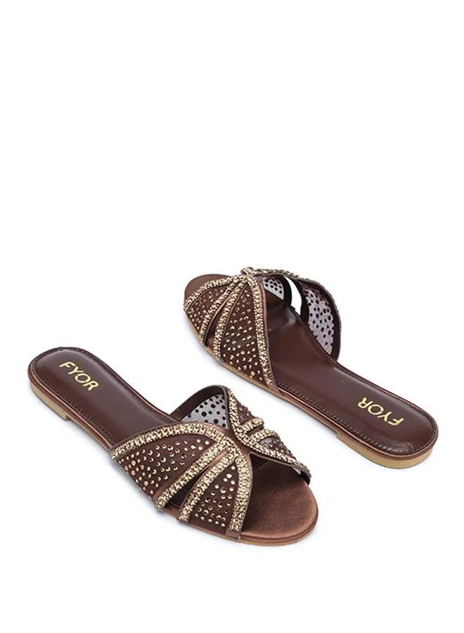 FYOR  Stylish Midnight Starburst Satin Slide MY 405 for Women | Best Price UAE