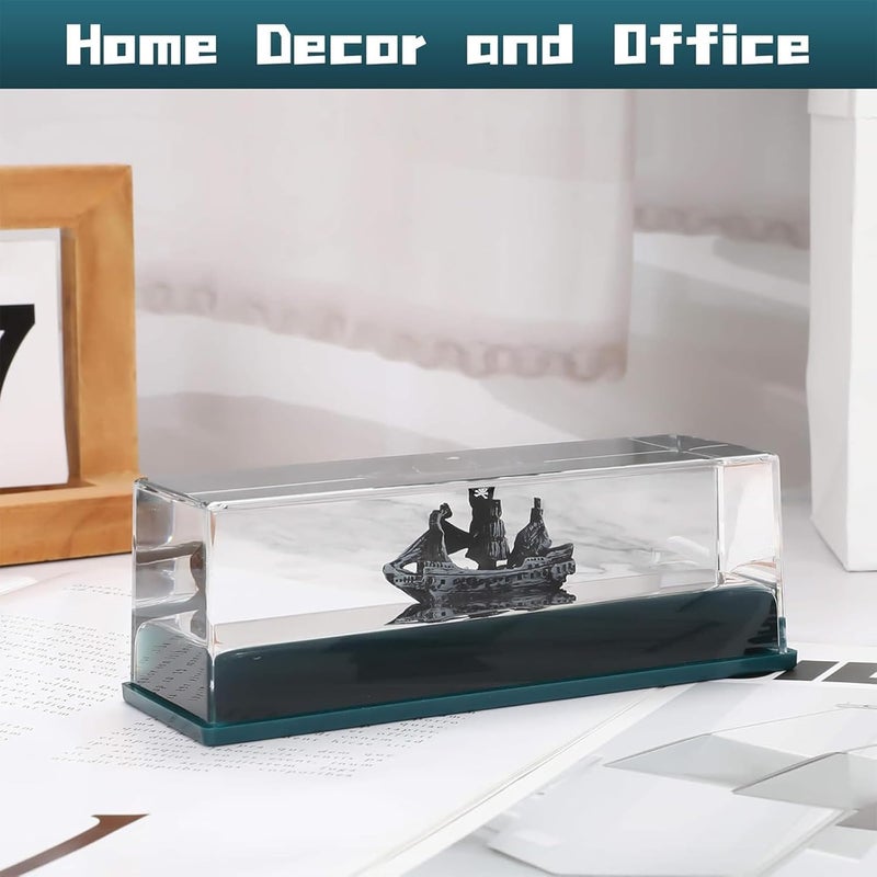 Chilifuli Cruise Ship Fluid Drift Bottle, Unsinkable Boat in a Box, Titanic Model Liquid Wave Decoration, That No Longer Sinks Toy, for Car Display Cases and Gifts-A - Image 5